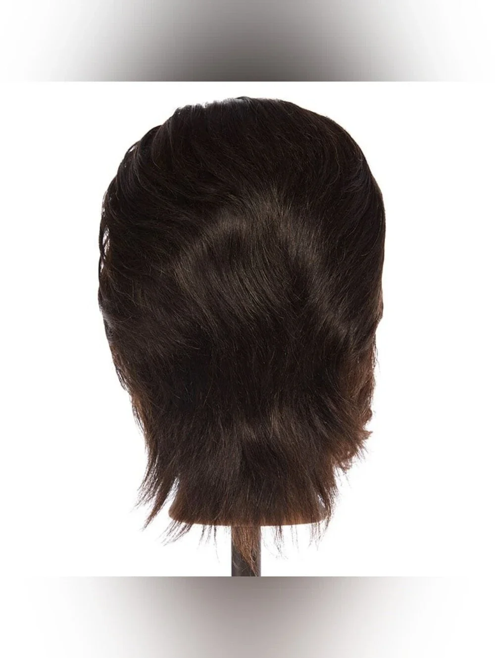 Pivot Point Ian 100% Human Hair Mannequin Styling Head Dark Brown Color Hair NEW